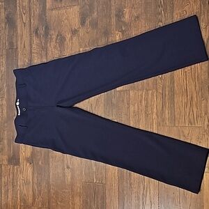 Betabrand, Straight leg classic style pant, navy, size L